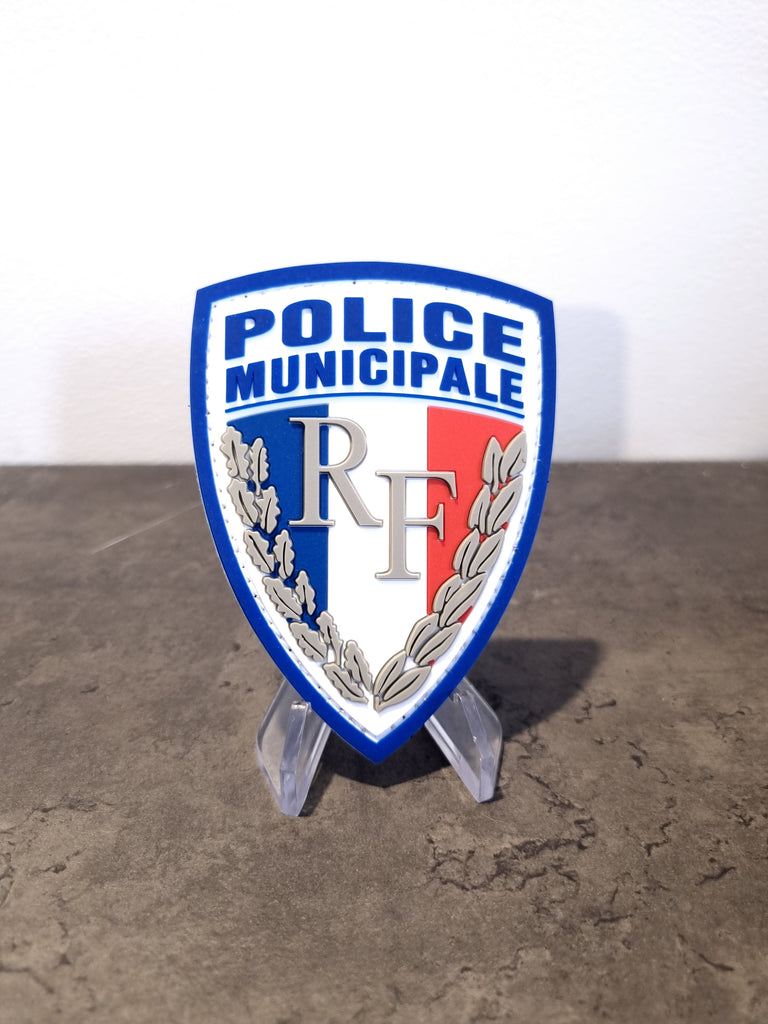 Small Iron Municipal Police Badge PVC (rubber) 