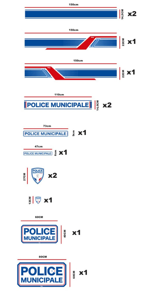 Kit sérigraphie Police Municipale AÉRO VL/PU